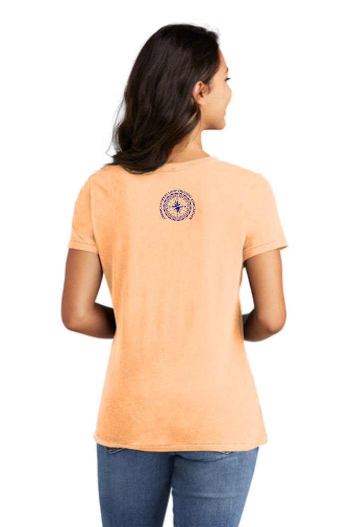 Ladies Beach Wash® Garment-Dyed V-Neck Tee