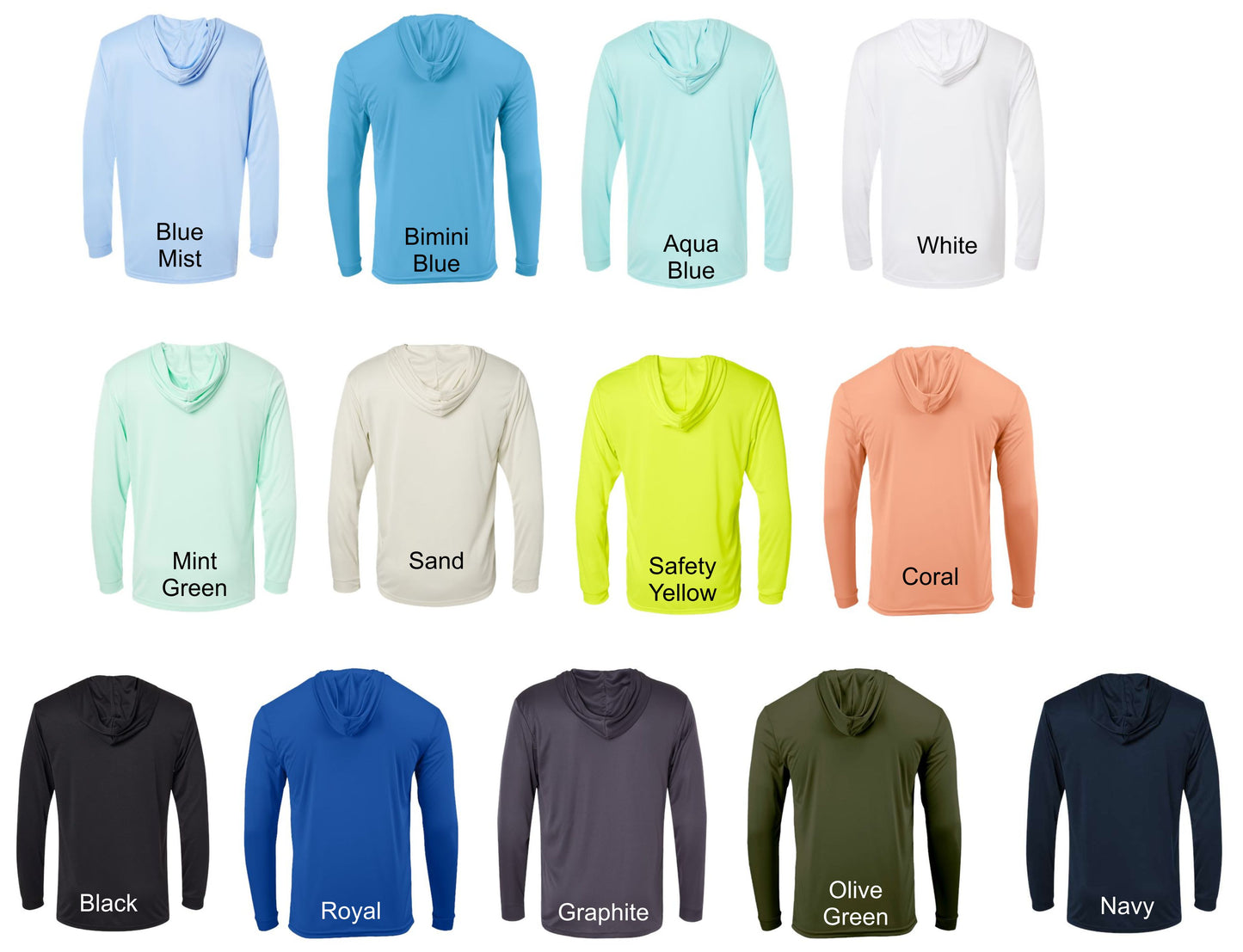 Angry Sea's Unisex Bahama Performance Hooded Long Sleeve T-Shirt