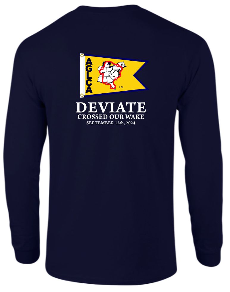 AGLCA PERSONALIZED Crossed Our Wake T-Shirts (Burgee Logo)
