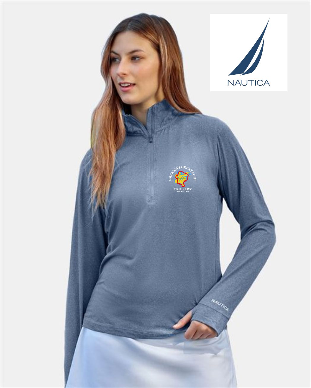 AGLCA Nautica Women's Saltwater Quarter-Zip Pullover