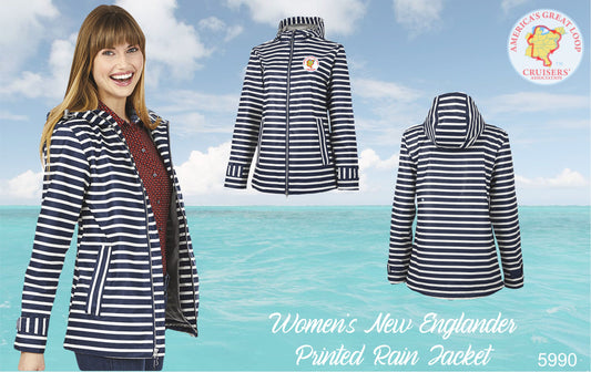 AGLCA Ladies Printed New Englander Rain Jacket