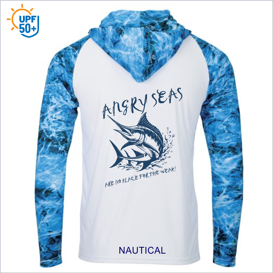 Men's Biloxi Performance Color Blocked Hooded Long Sleeve T-Shirt 241