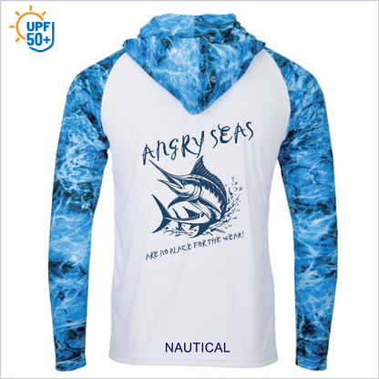 Men's Biloxi Performance Color Blocked Hooded Long Sleeve T-Shirt 241