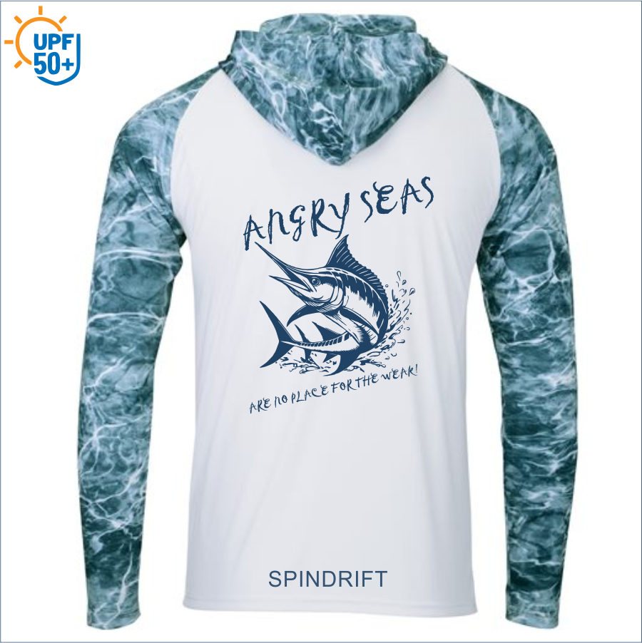 Men's Biloxi Performance Color Blocked Hooded Long Sleeve T-Shirt 241