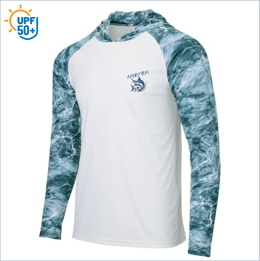 Men's Biloxi Performance Color Blocked Hooded Long Sleeve T-Shirt 241