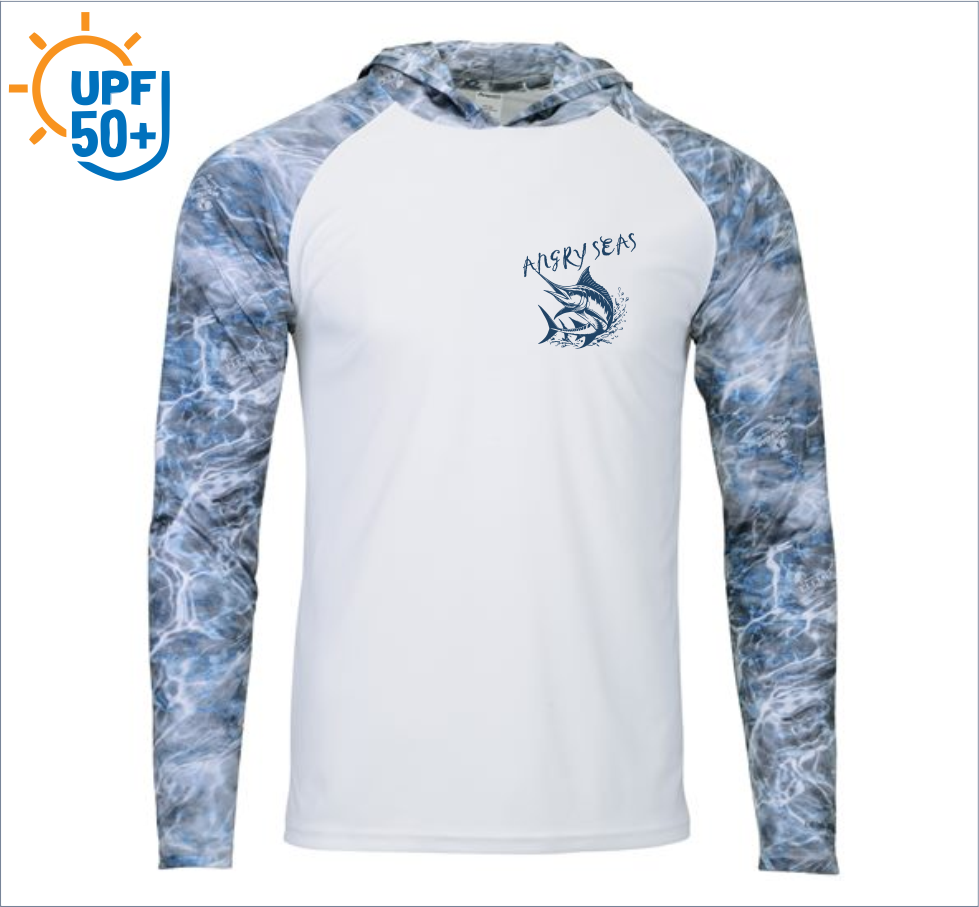 Men's Biloxi Performance Color Blocked Hooded Long Sleeve T-Shirt 241