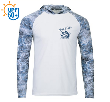 Men's Biloxi Performance Color Blocked Hooded Long Sleeve T-Shirt 241