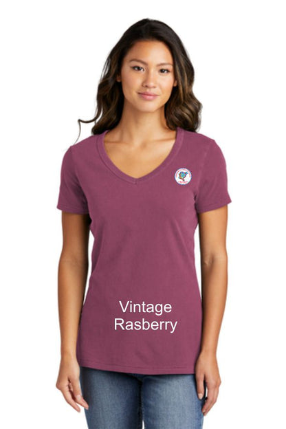 AGLCA Ladies Beach Wash® Garment-Dyed V-Neck Tee