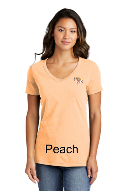 AGLCA Ladies Beach Wash® Garment-Dyed V-Neck Tee