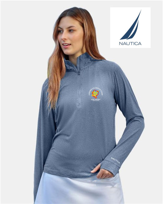 AGLCA Nautica Women's Saltwater Quarter-Zip Pullover